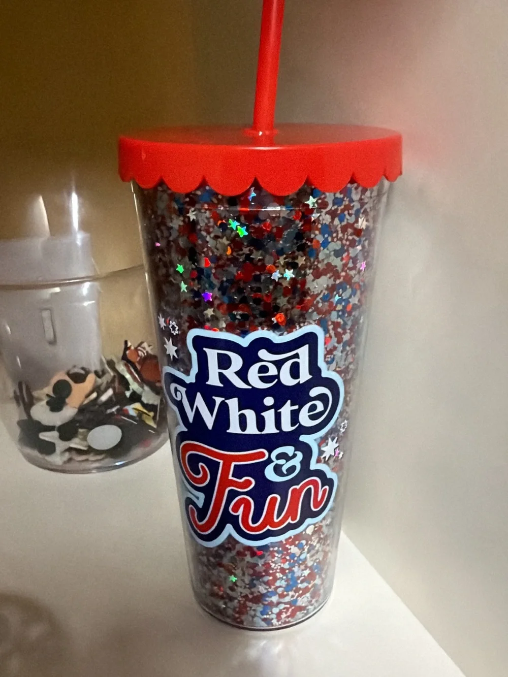 Glitter Tumbler Cup with Straw